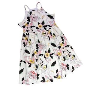 Torrid Floral Print Dress‎ Sleeveless Casual Sundress White Pink Yellow 1